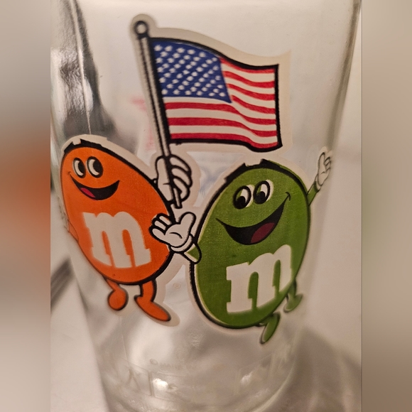 M&M's Mars 1984 L.A. Olympic Games Collectible Glass Jar w/ Lid Vintage 1981 M - Picture 3 of 6